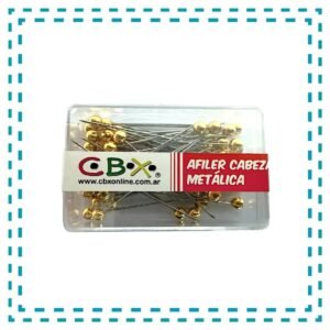 ALFILER PERLADO CABEZA DE METAL CBX CAJA X 50 UNID