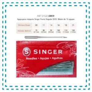 AGUJA SINGER 2020 PUNTO COMUN X 10 UNID