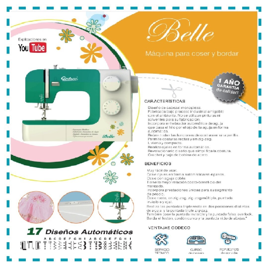 MAQUINA DE COSER GODECO BELLE - Imagen 2