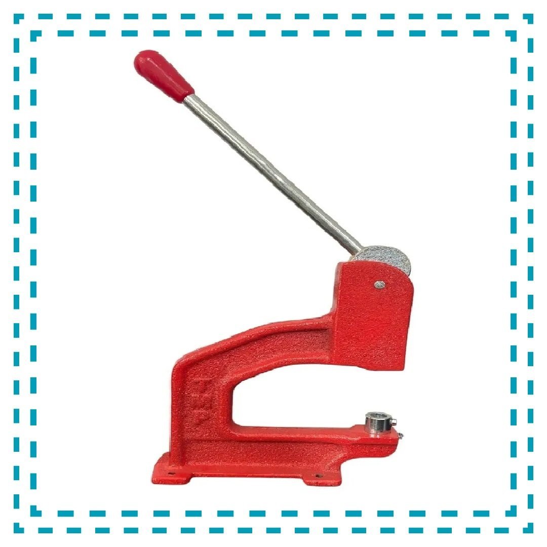 MAQUINA COLOCAR BROCHES DOBLE FUNCION ROJA