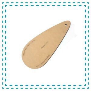 REGLA DE COSTURA EN FORMA DE GOTA DE MDF